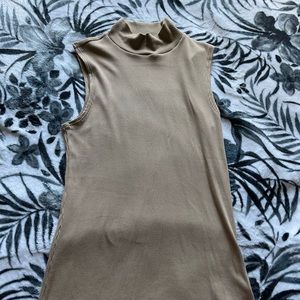 Turtle neck tan shirt